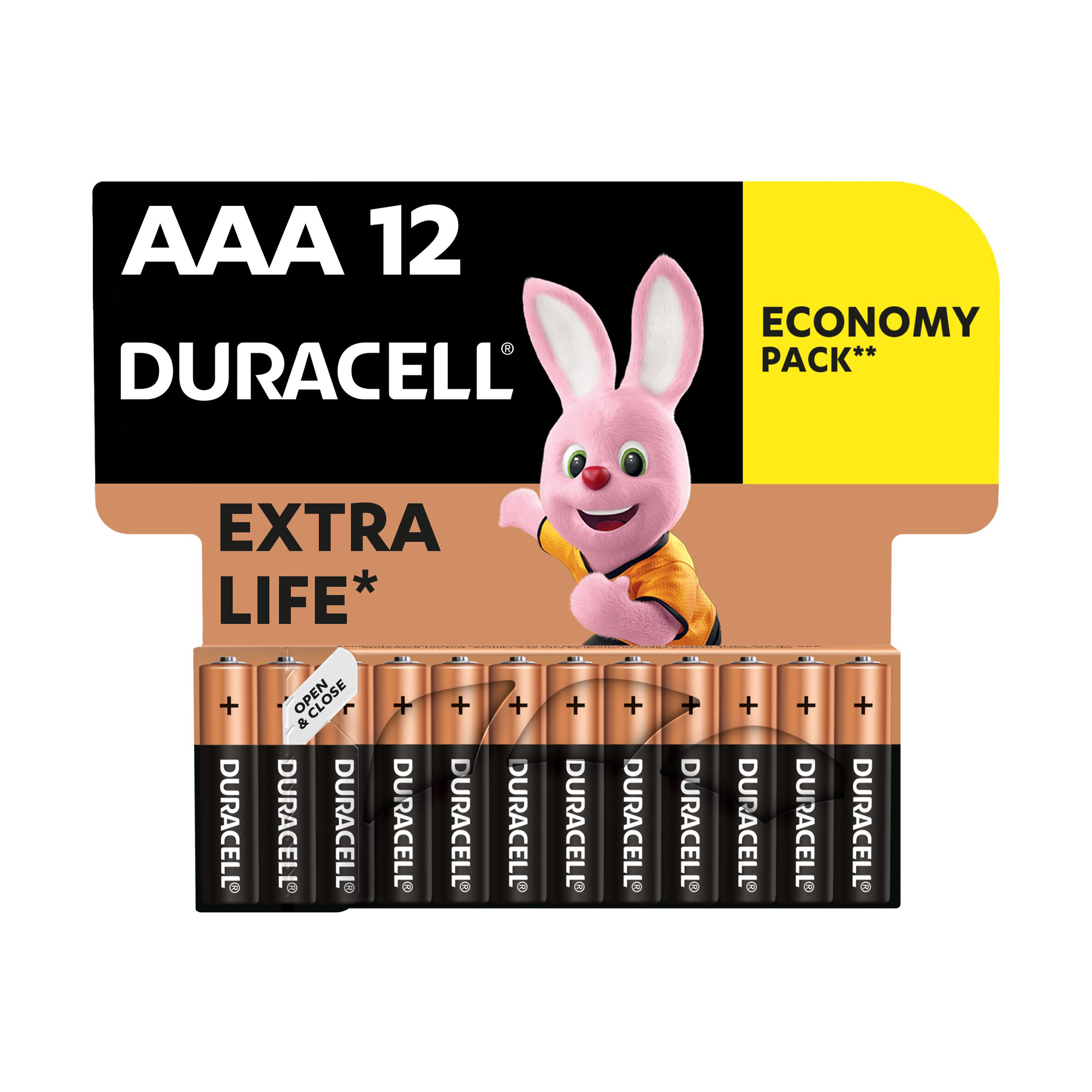 Алкалінові батарейки Duracell AAA LR03/MN2400, 12 шт
