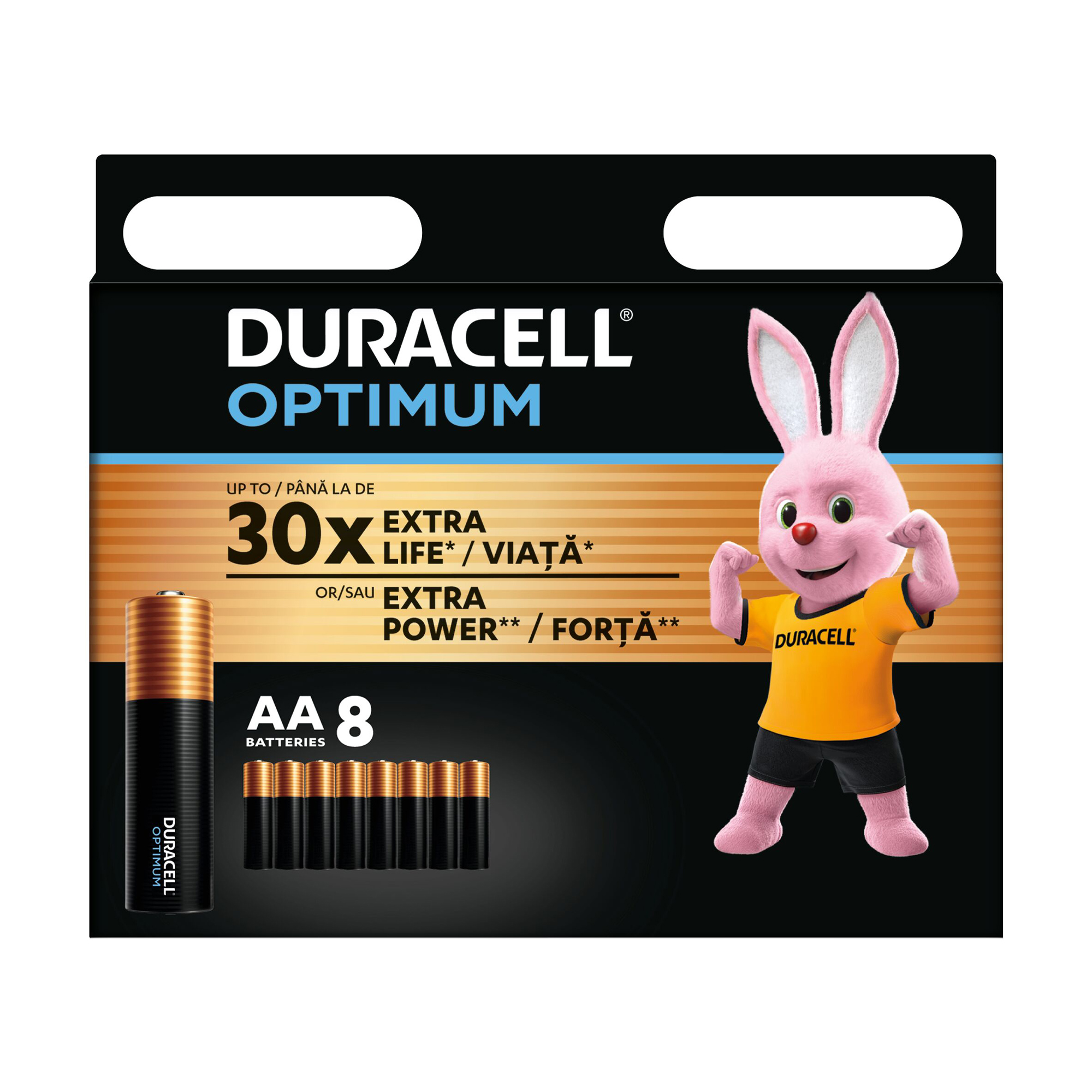 Алкалінові батарейки Duracell Optimum AA 1.5V LR6, 8 шт