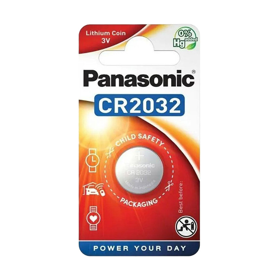 Батарейка Panasonic CR-2032 Lithium, 3V, 1 шт