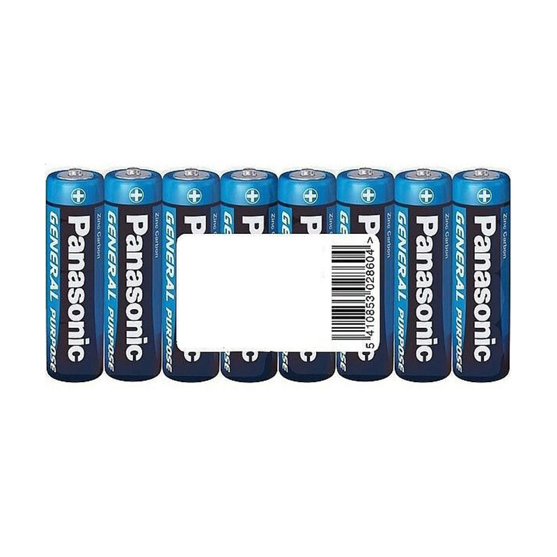 Батарейка сольова Panasonic R6 General Purpose, 8 шт